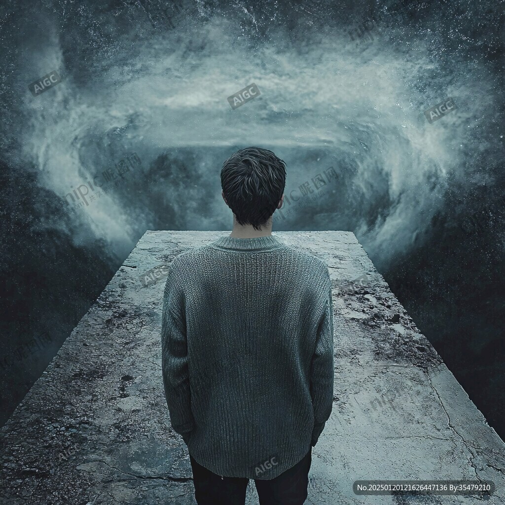 星辰大海男孩背影