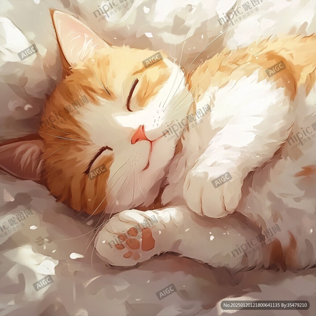 睡觉的大花猫
