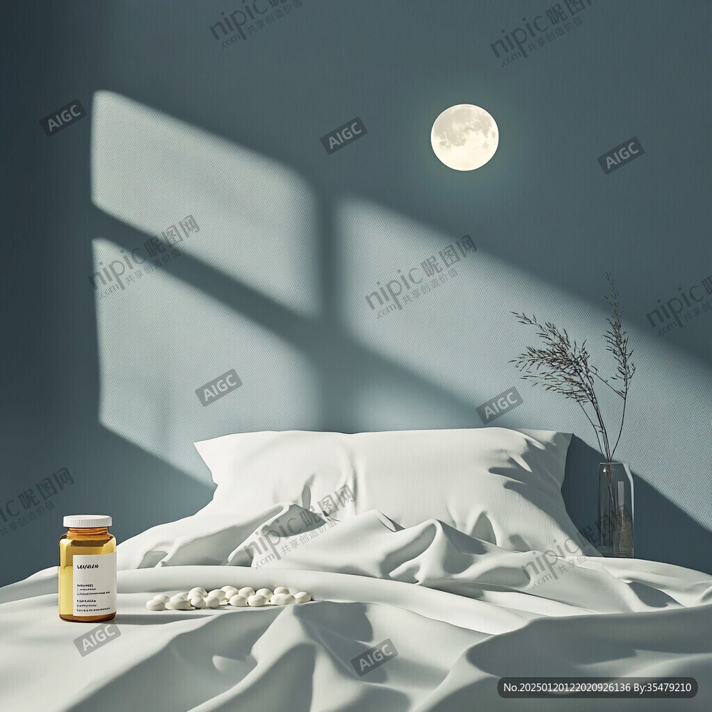 睡眠保健品插画
