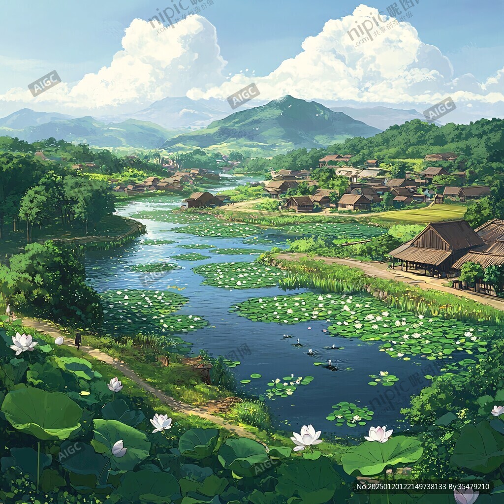 荷花大场景