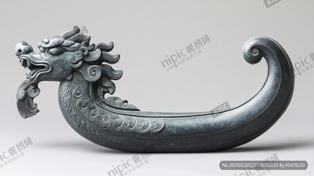 龙首形瓦件