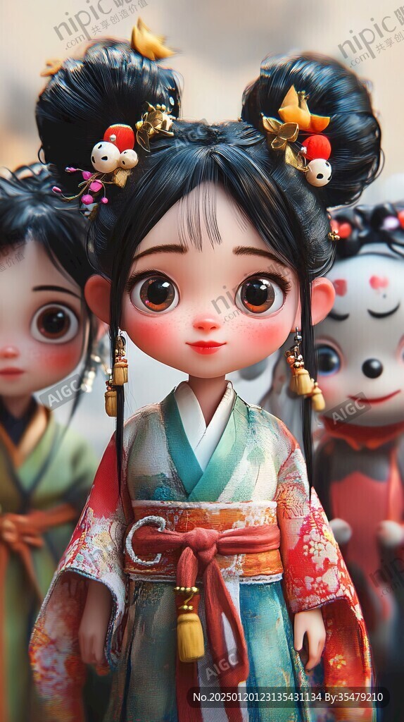 汉服卡通娃娃