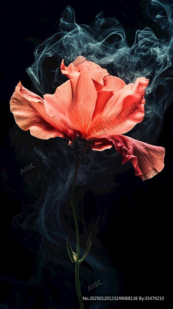 烟雾花朵素材
