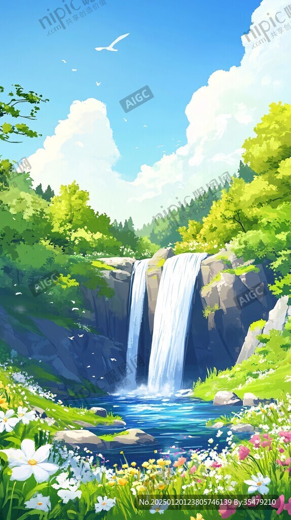 风景场景插画