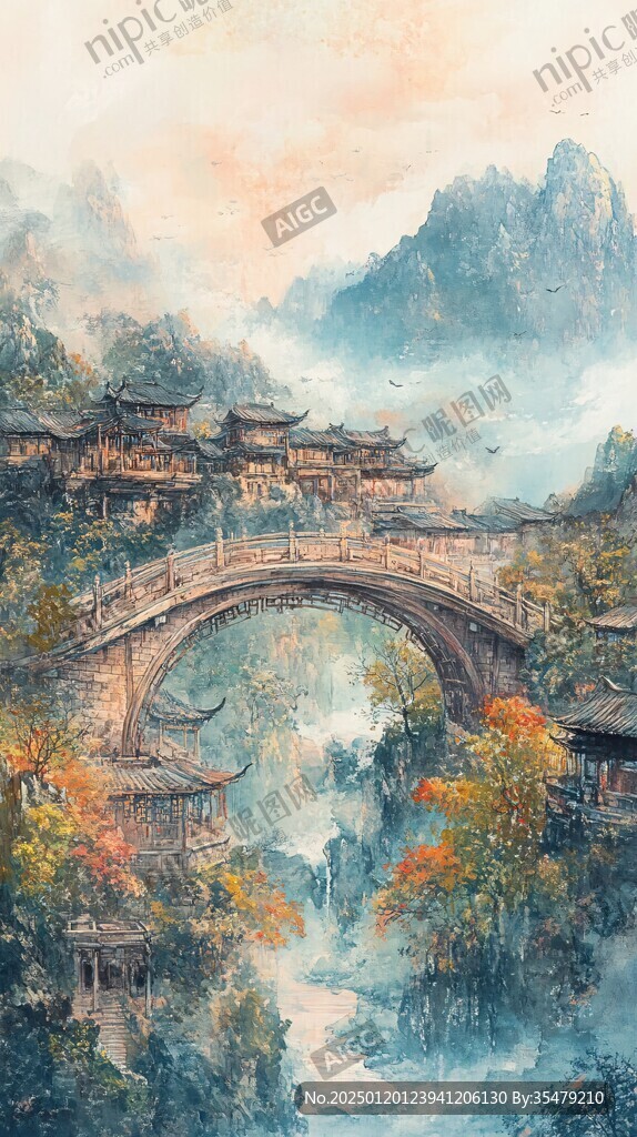 古风场景装饰画