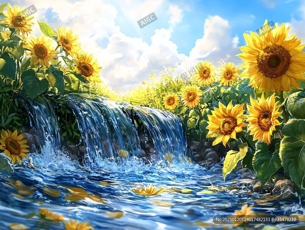 向日葵花壁画