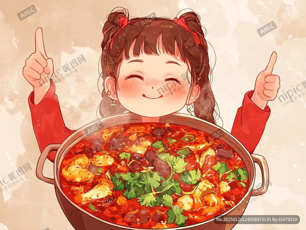 肥肠饭插画