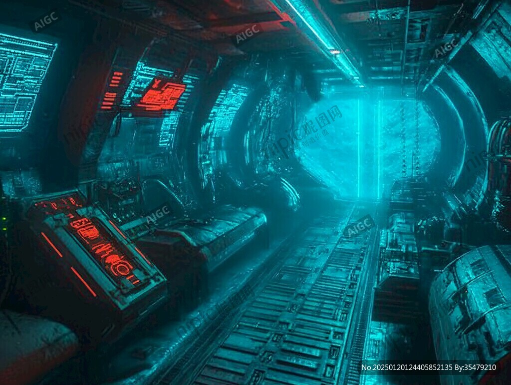 蓝色科幻场景