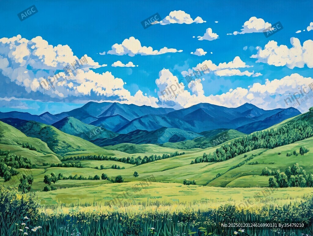 油画大草原