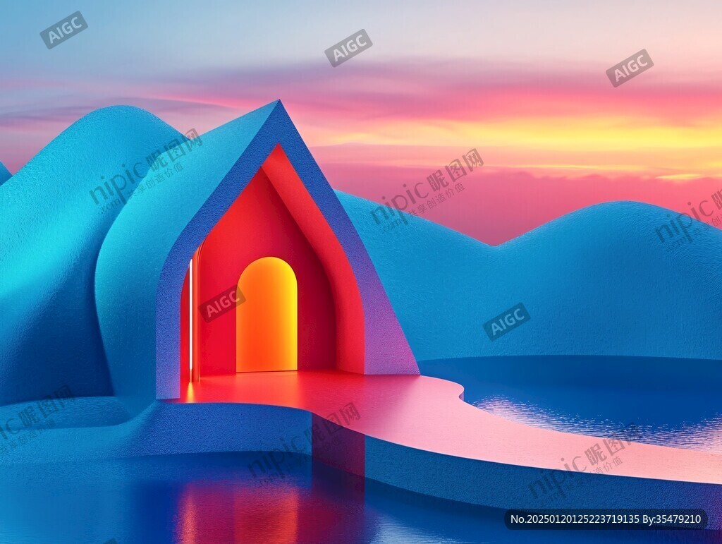 3d风景膨胀图案