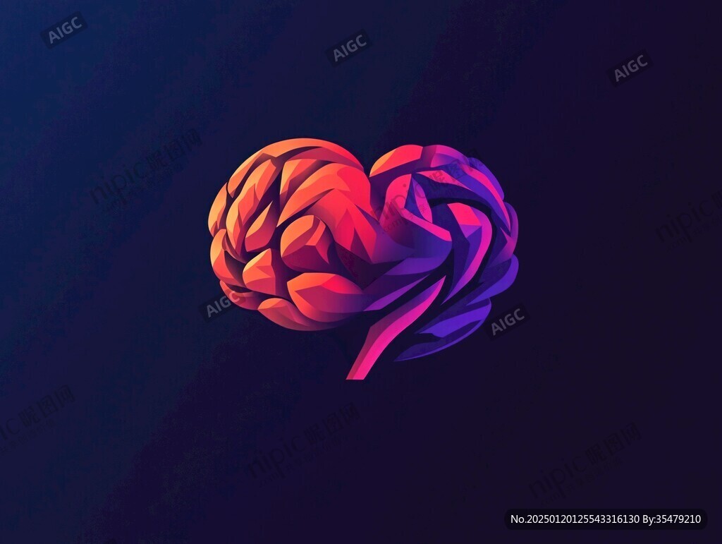 渐变插画logo