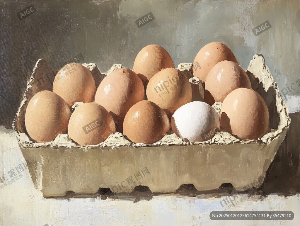 绘画写生鸡蛋