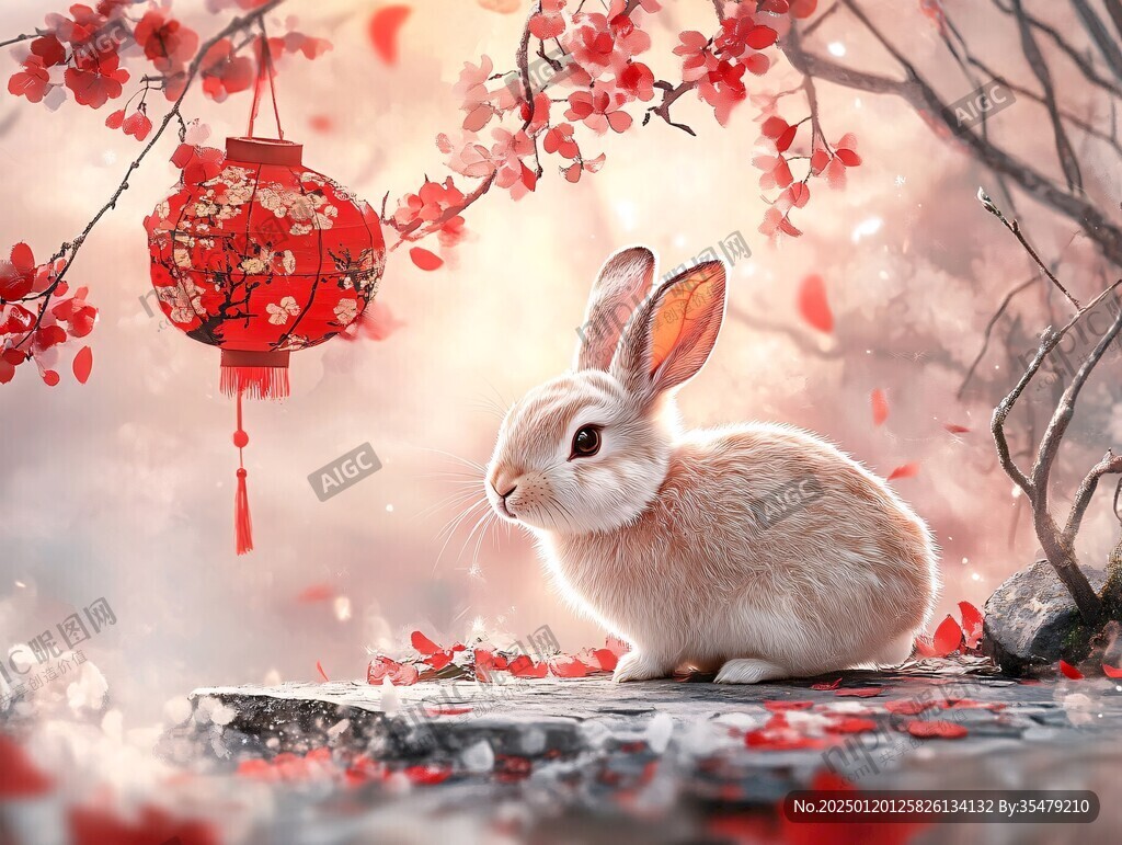 兔年红色壁纸