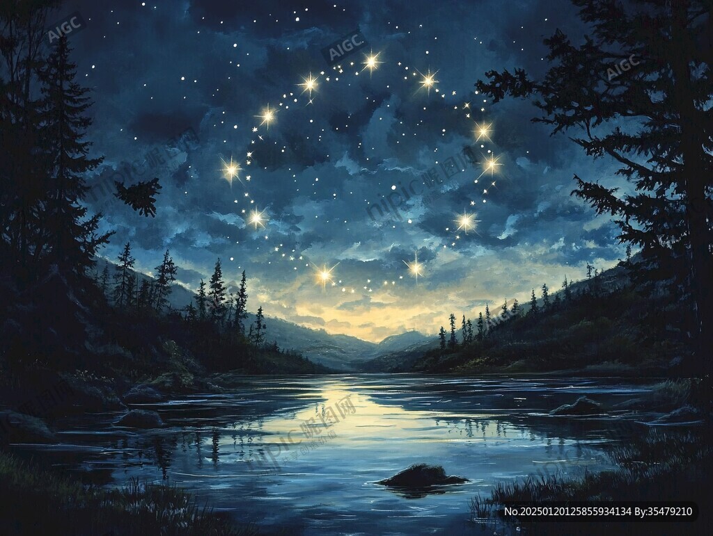 星月河幻想插画