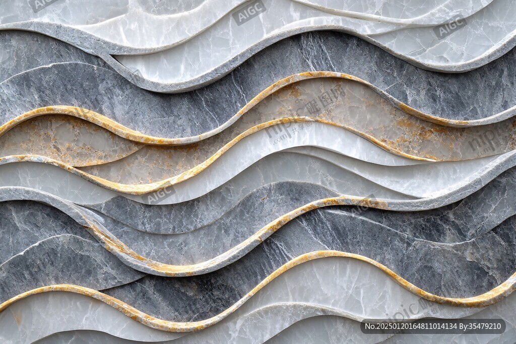波浪元素墙面