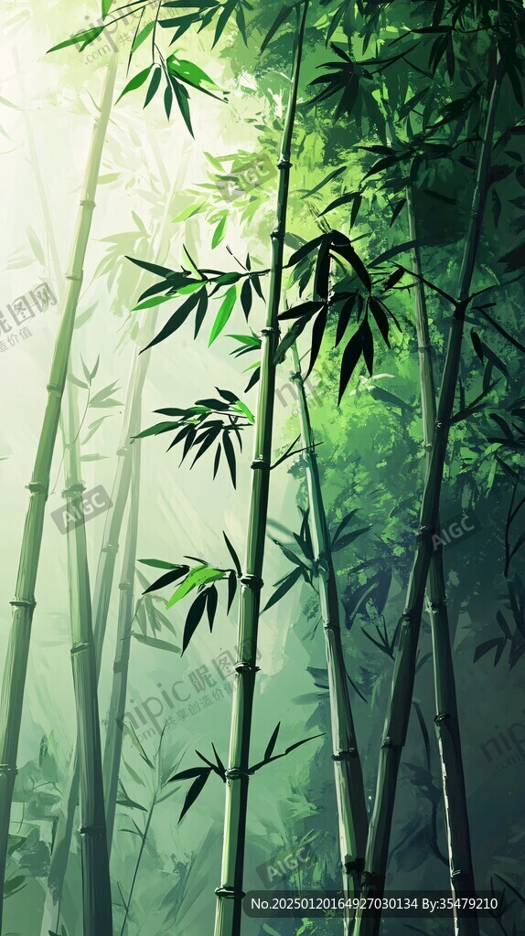 意境竹林装饰画