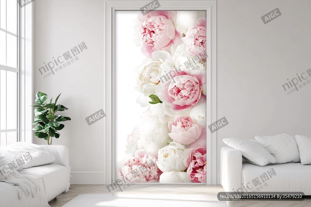 牡丹花橱窗