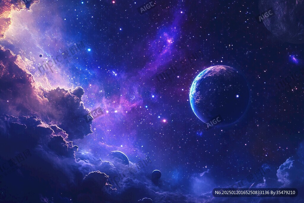 唯美宇宙会议背景