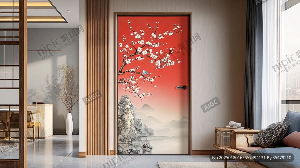 移动门装饰画