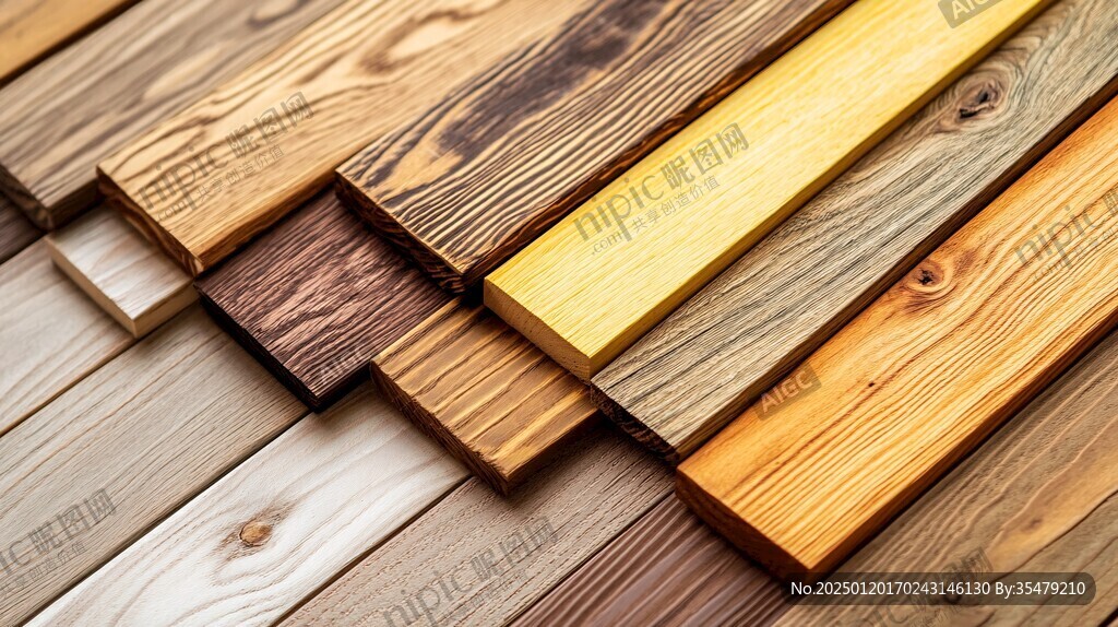 多种颜色木板木材