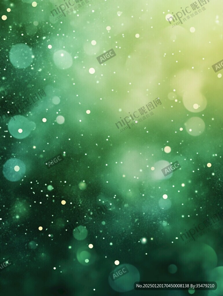 绿色唯美星光背景
