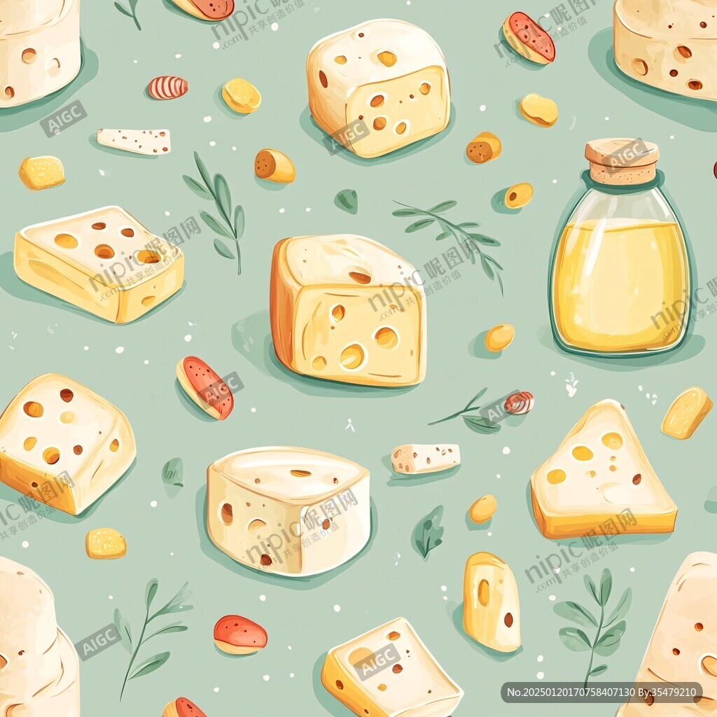 奶酪起司插画元素