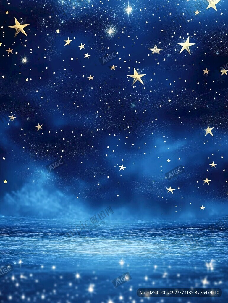 高端大气蓝色星光背景