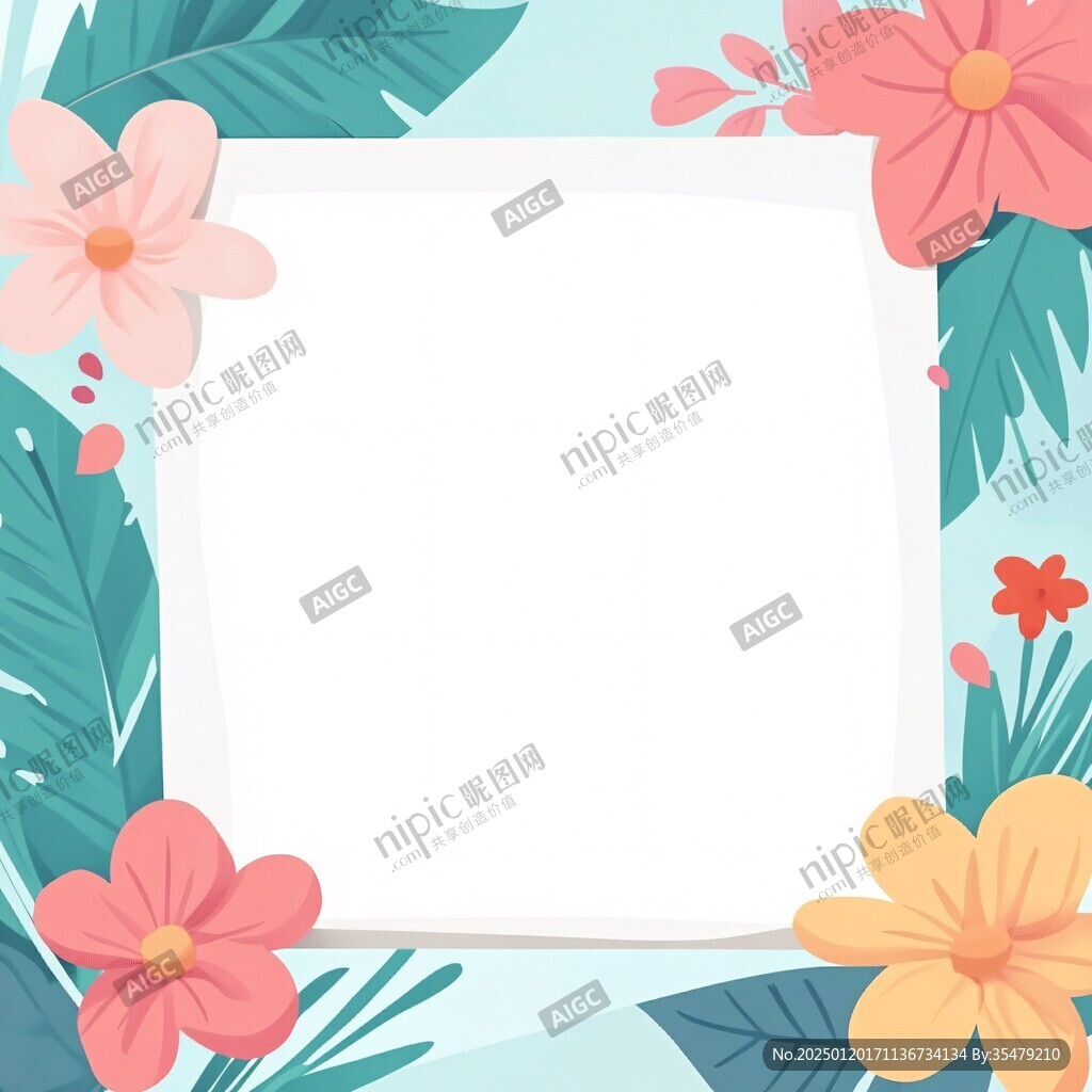 春季拍照打卡背景框