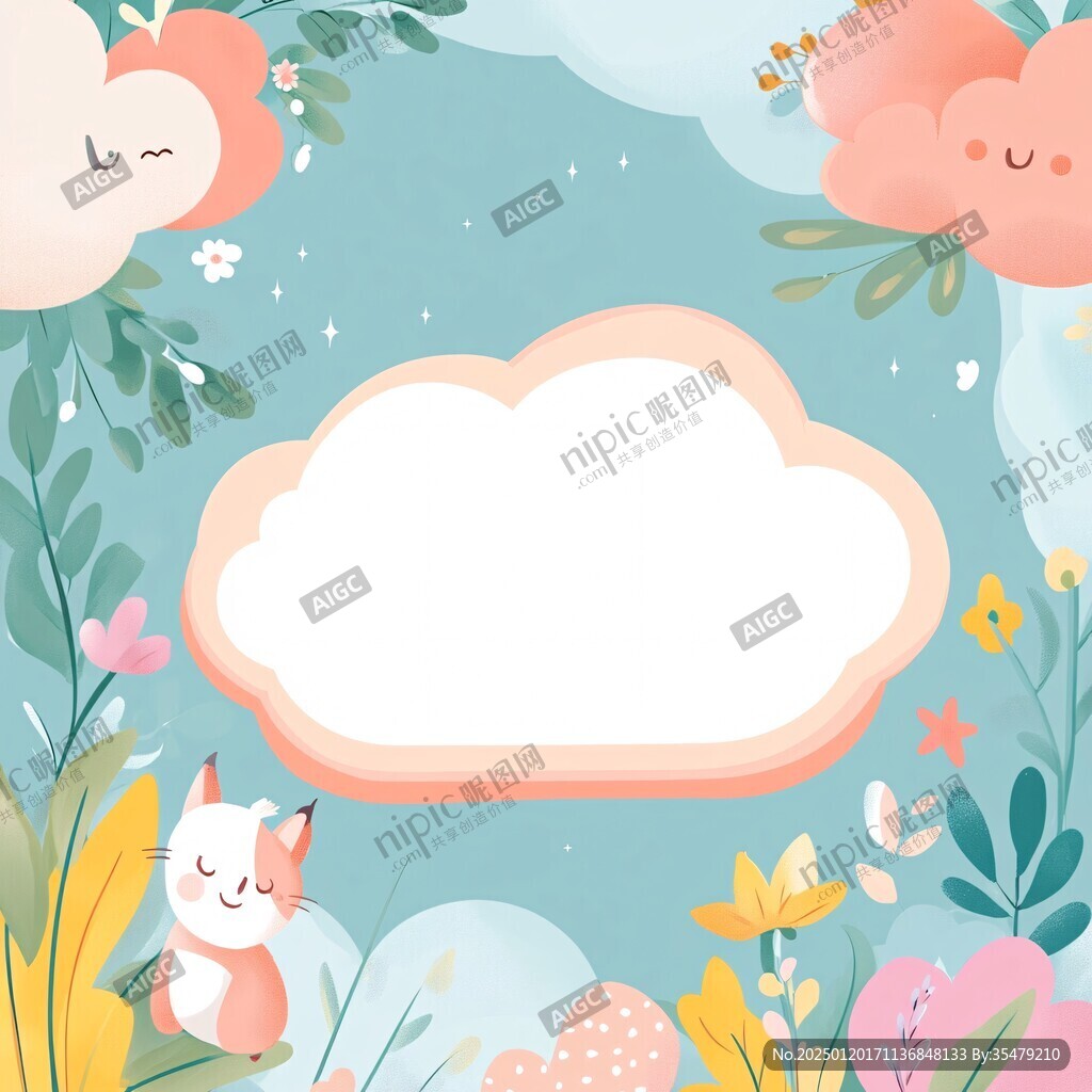 春季拍照打卡背景框