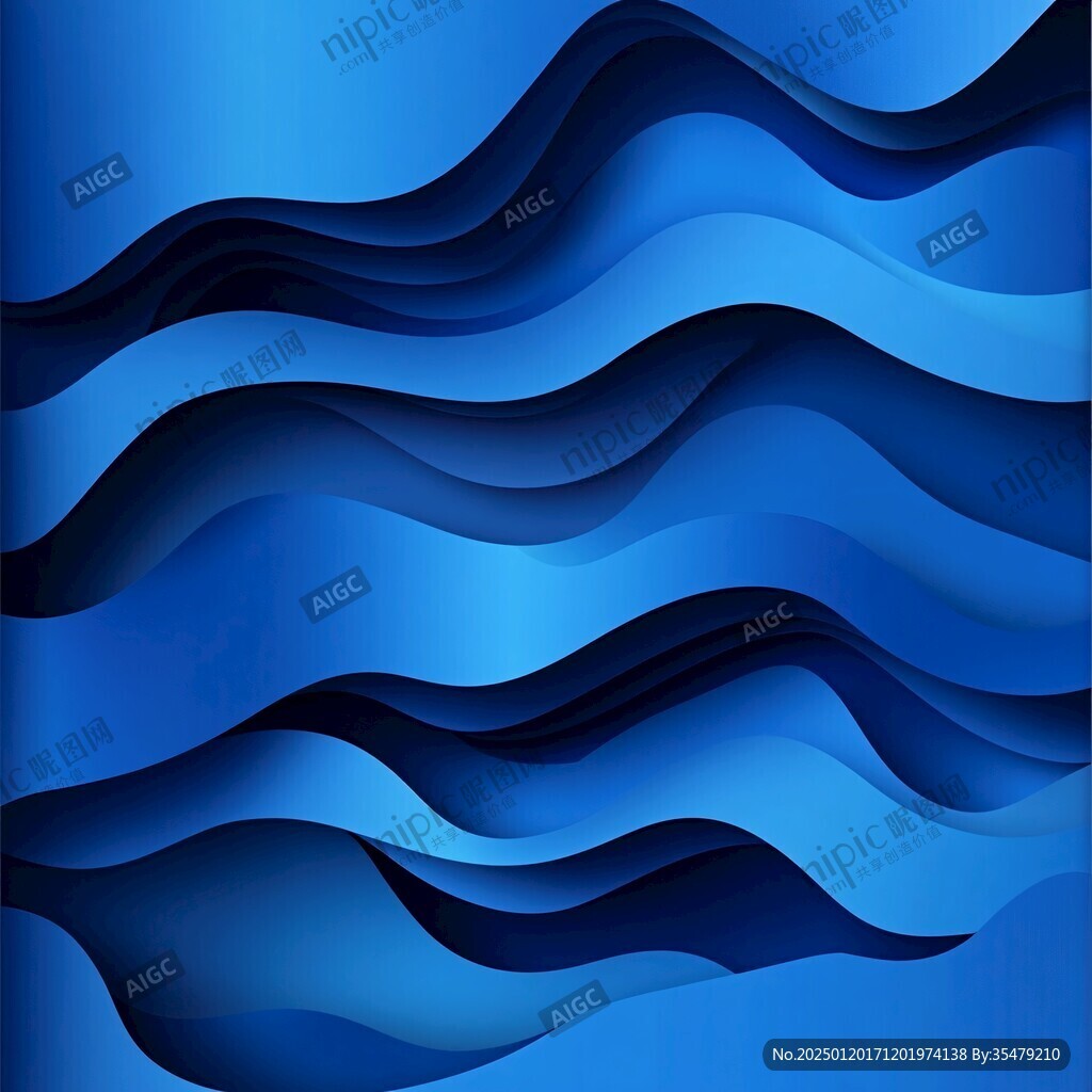 炫彩波浪蓝色渐变纹理