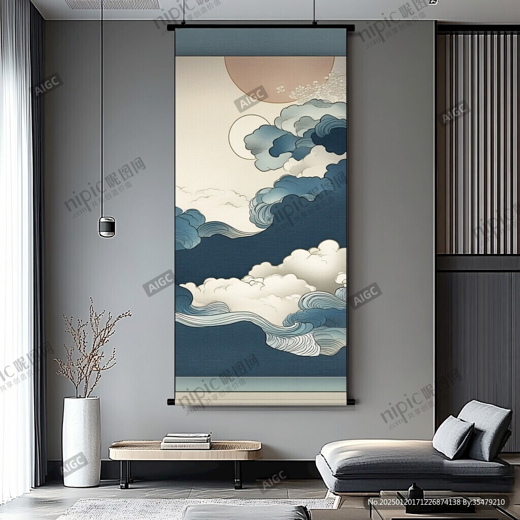 晶瓷画日式装饰画