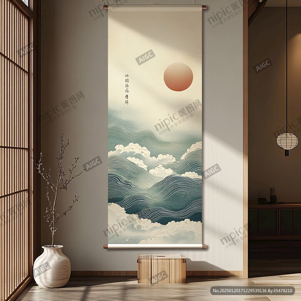 晶瓷画日式装饰画