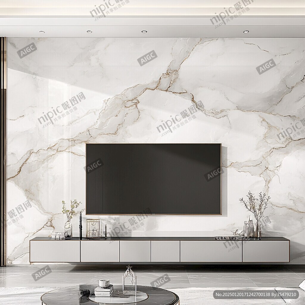 现代北欧大理石背景墙