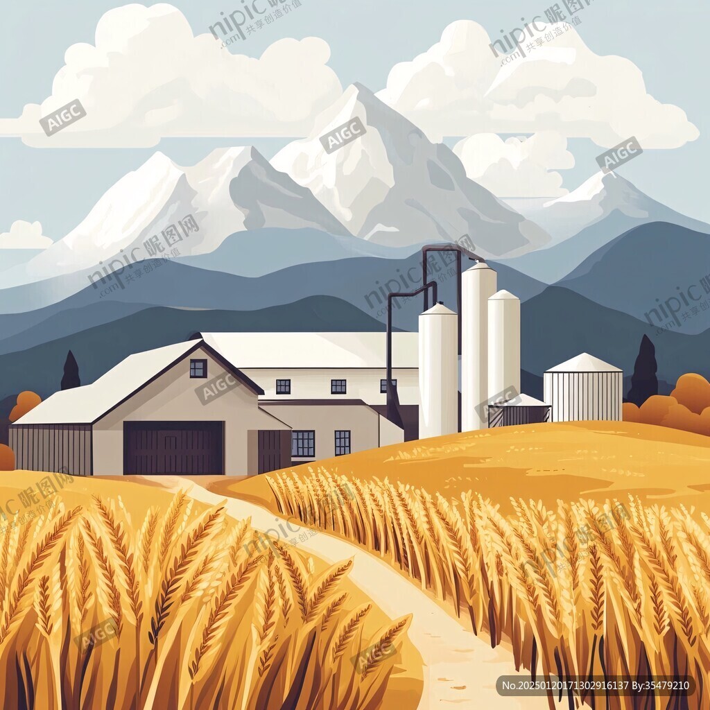 小麦产品插画