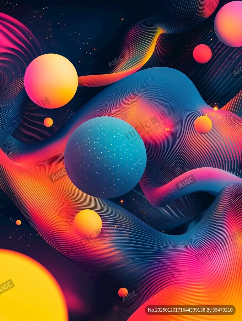 立体感酷炫渐变背景