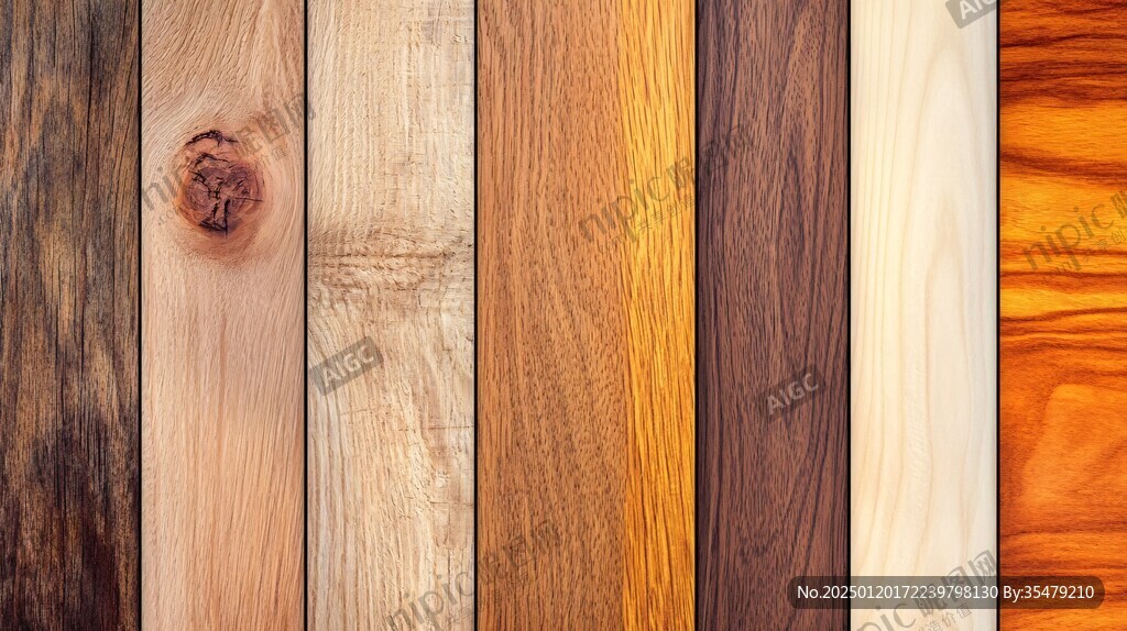 多种颜色木板木材