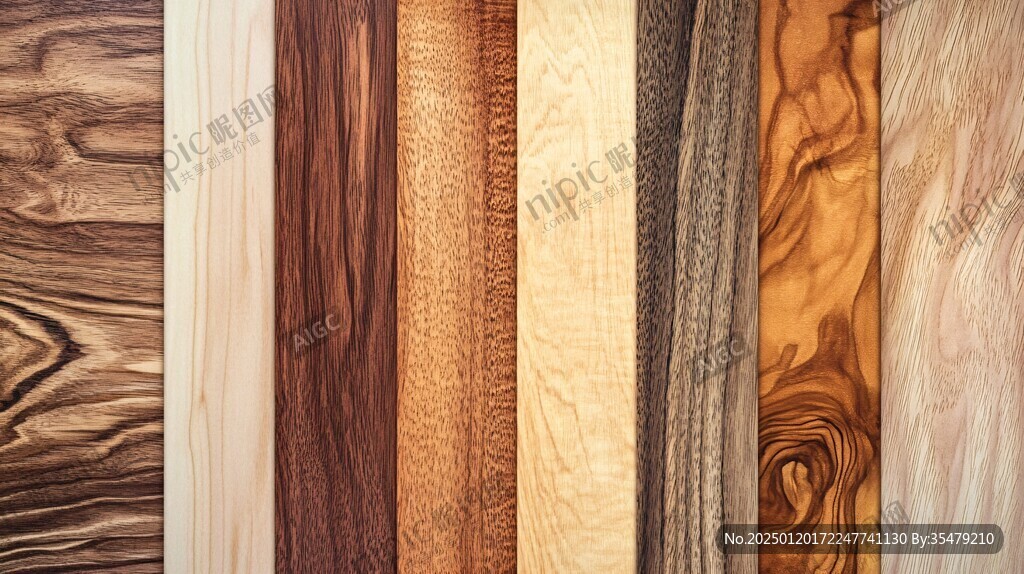 多种颜色木板木材