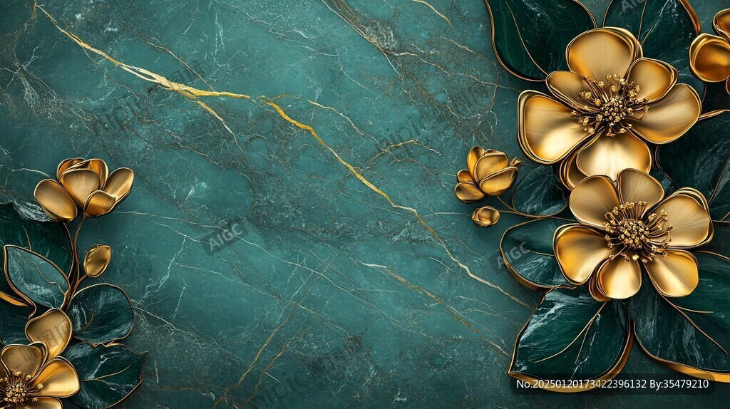 金属花卉背景墙