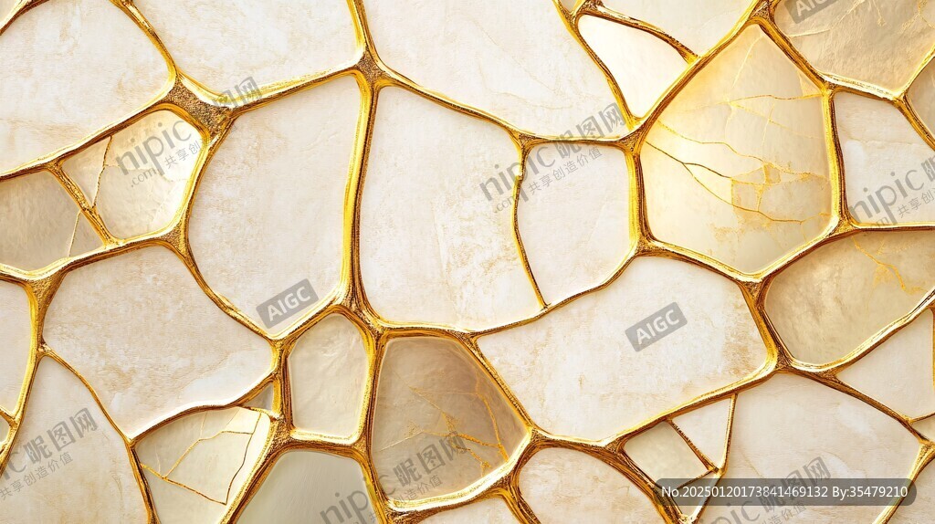 金色立体纹理背景墙