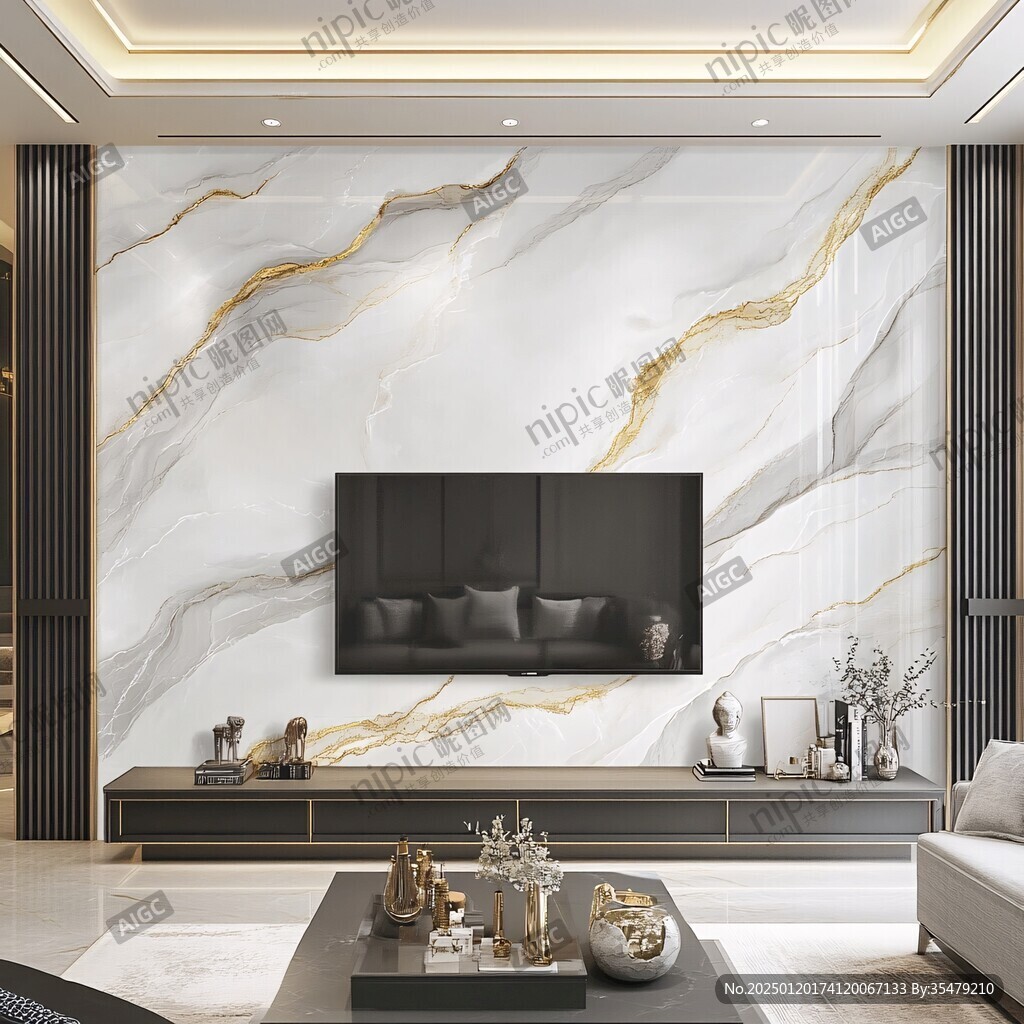 轻奢大理石背景墙