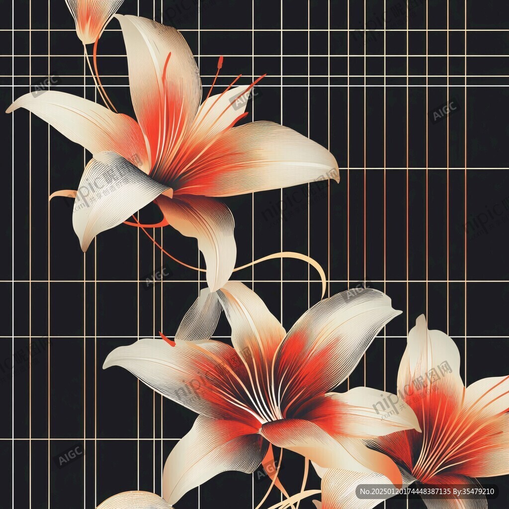 创意百合图案