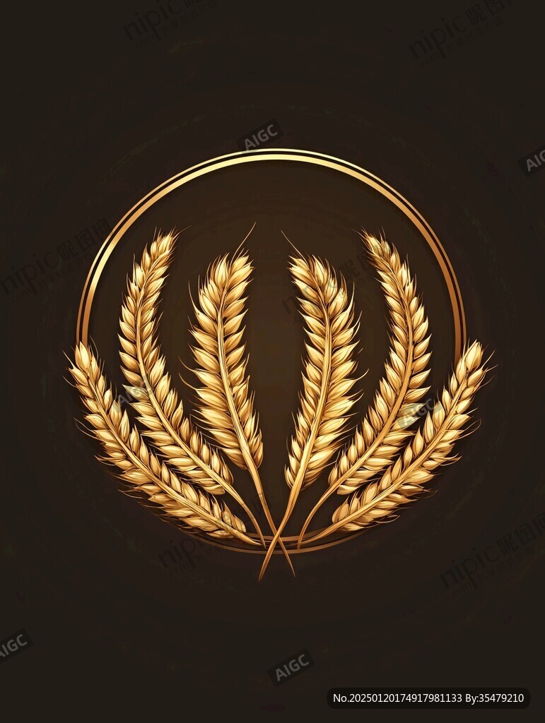 金色麦logo穗