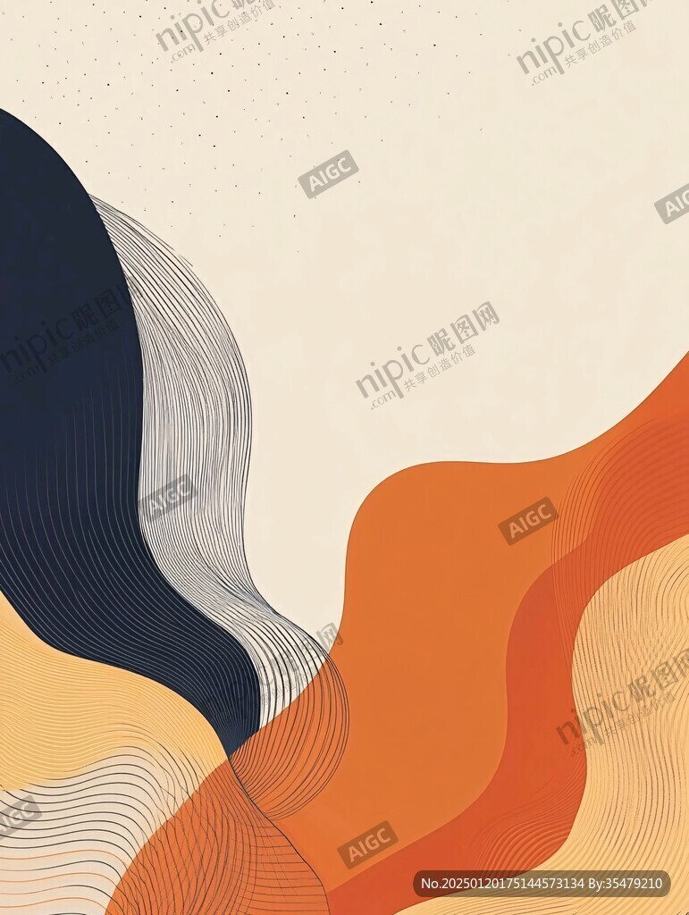 简洁大气拼色曲线纹理