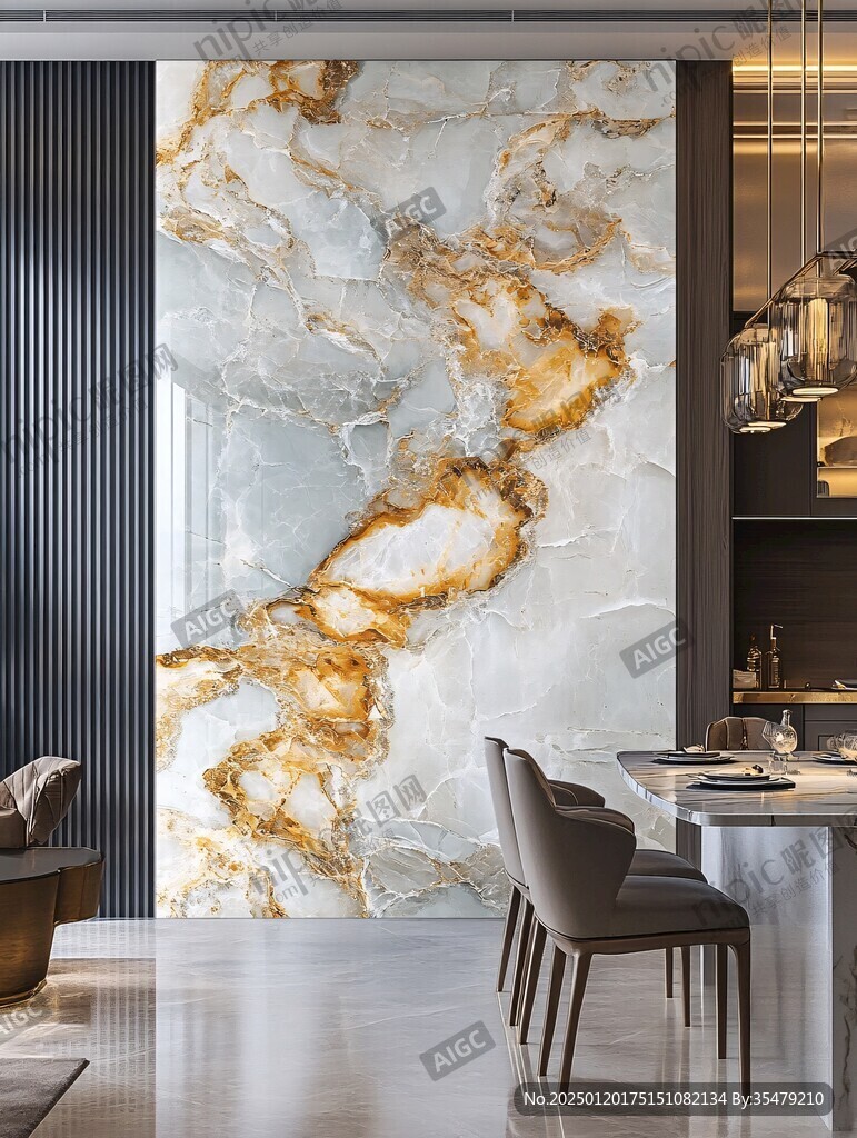 轻奢大理石背景墙