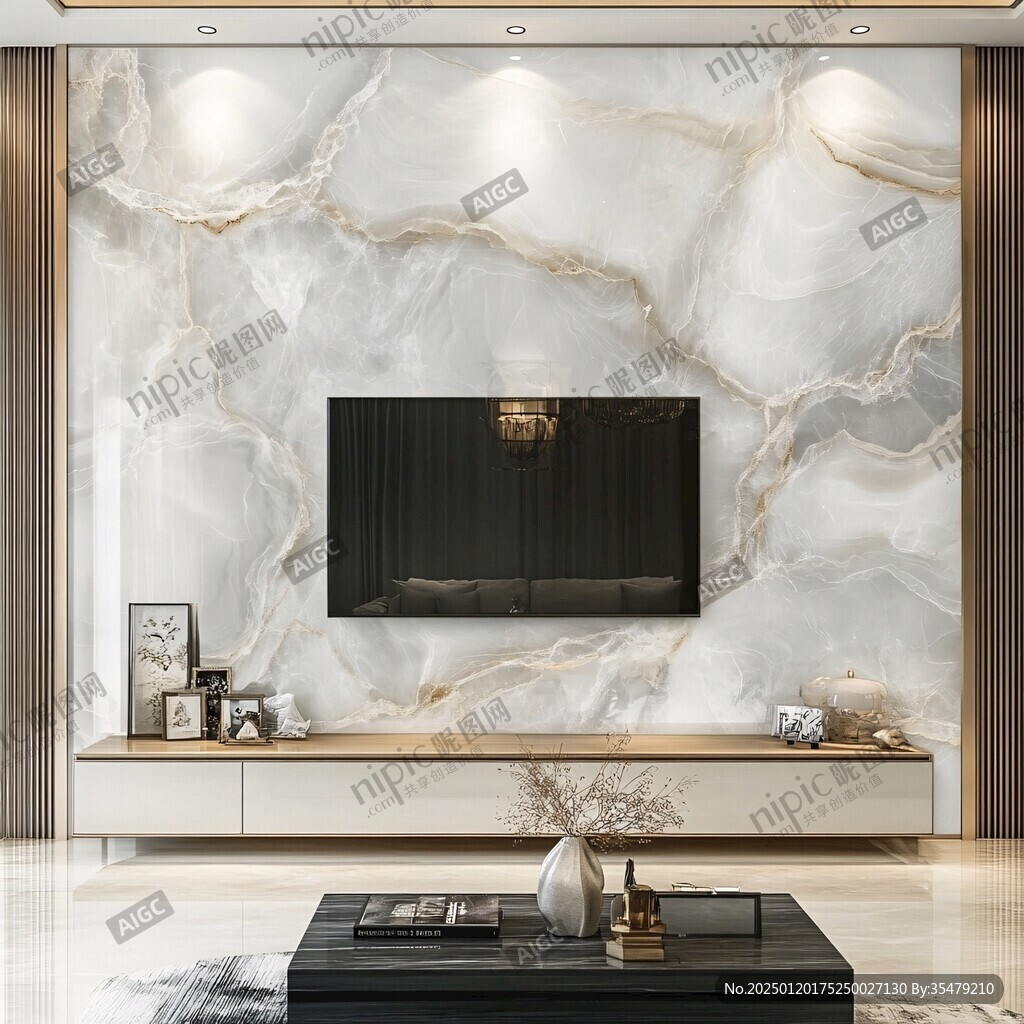轻奢大理石背景墙