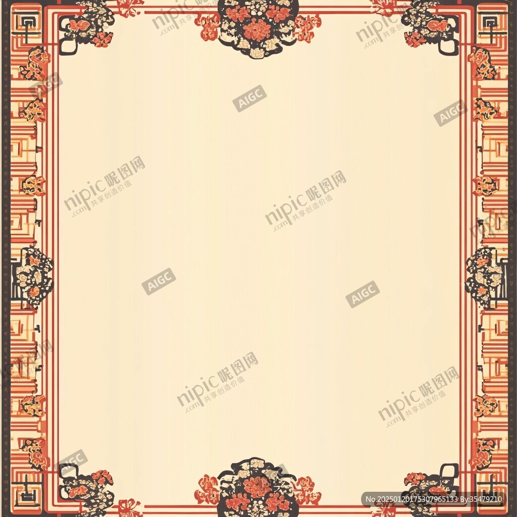 中式边框背景
