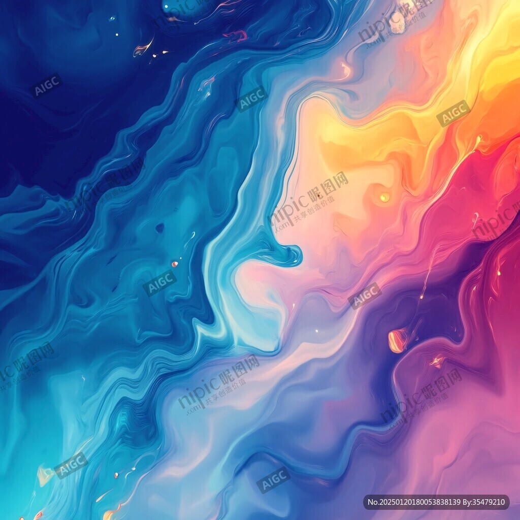 肌理彩色流体背景