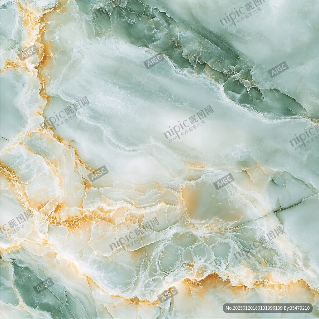 蓝色透光大理石装饰画