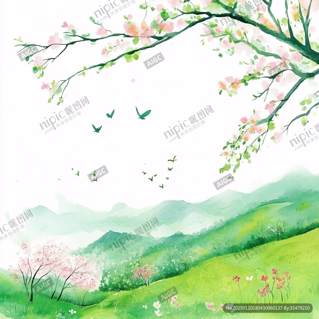 踏春背景墙