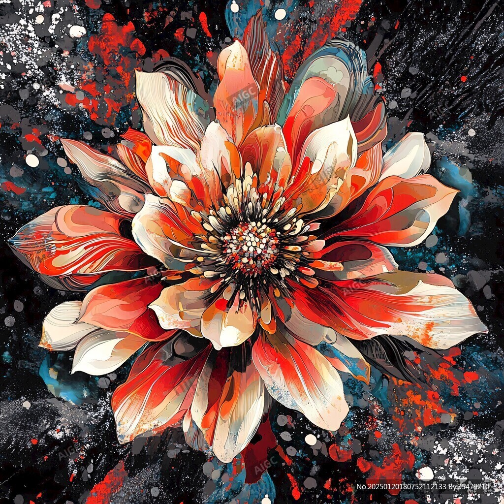精美抽象特效花